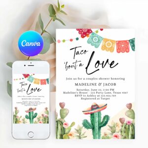 Taco Invitation, Taco Bout Love Couples Shower Invitation