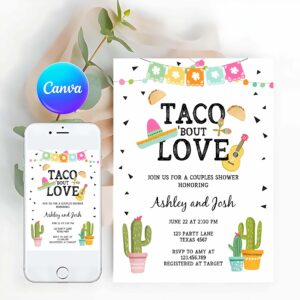 Taco Invitation, Taco Bout Love Couples Shower Invitation