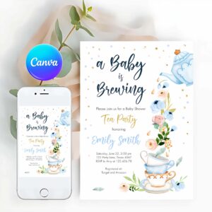 Tea Party Invitation, Tea Party, Baby Shower Invitation