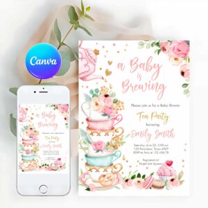 Tea Party Invitation, Tea Party, Baby Shower Invitation