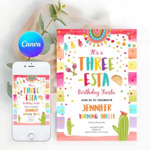 Three esta Invitation, Three-Esta Fiesta Birthday Invitation