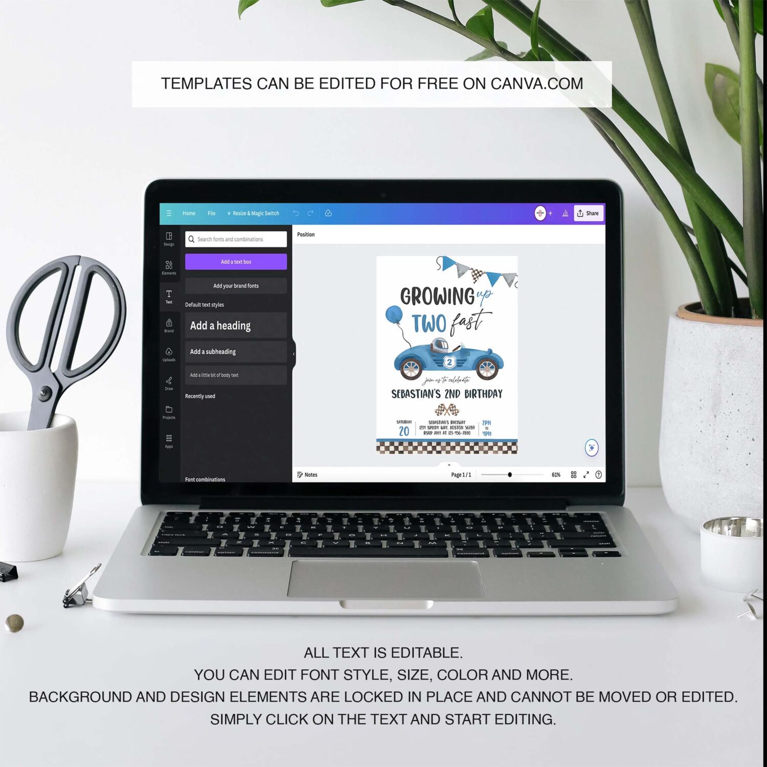 Editable two fast birthday invitation two fast boy race car 2nd birthday party growing up two fast race car party instant download db5 3