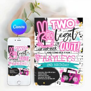 Two Legit To Quit Birthday Party Invitation