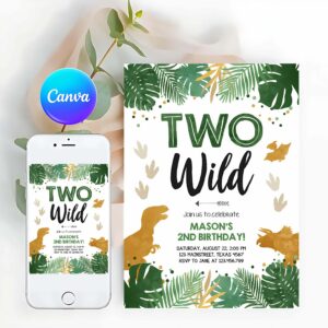 Two Wild Invitation, Two Wild Birthday Invitation
