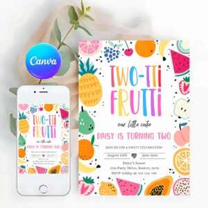 Two-tti Frutti Birthday Party Invitation