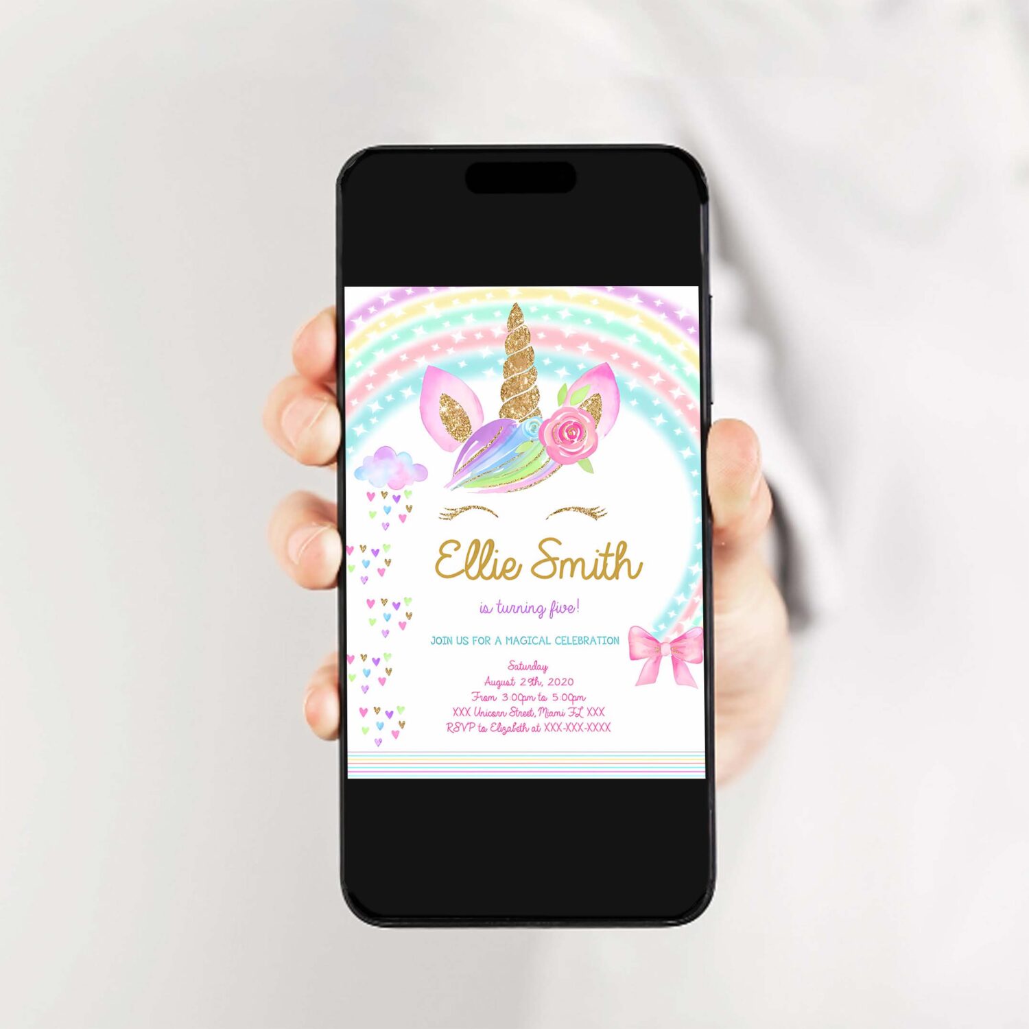 Editable unicorn invitation unicorn party unicorn birthday magical unicorn invite 2