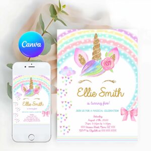 Unicorn Invitation, Unicorn Invitation, Unicorn Party, Unicorn Birthday, Magical Unicorn Invitation