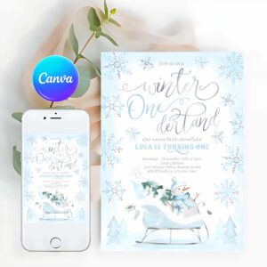 Winter Invitation, WINTER ONEderland Invitation