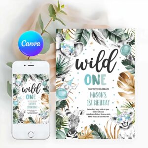 Wild One Invitation, Wild One Birthday Party Invitation