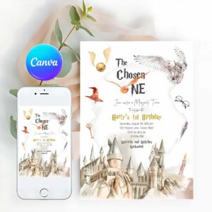 Wizard Invitation, Wizard Birthday Invitation