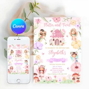Fairy Invitation, Fairy Birthday Girl Invitation, Fairy Birthday Invitation, Fairy Invitation
