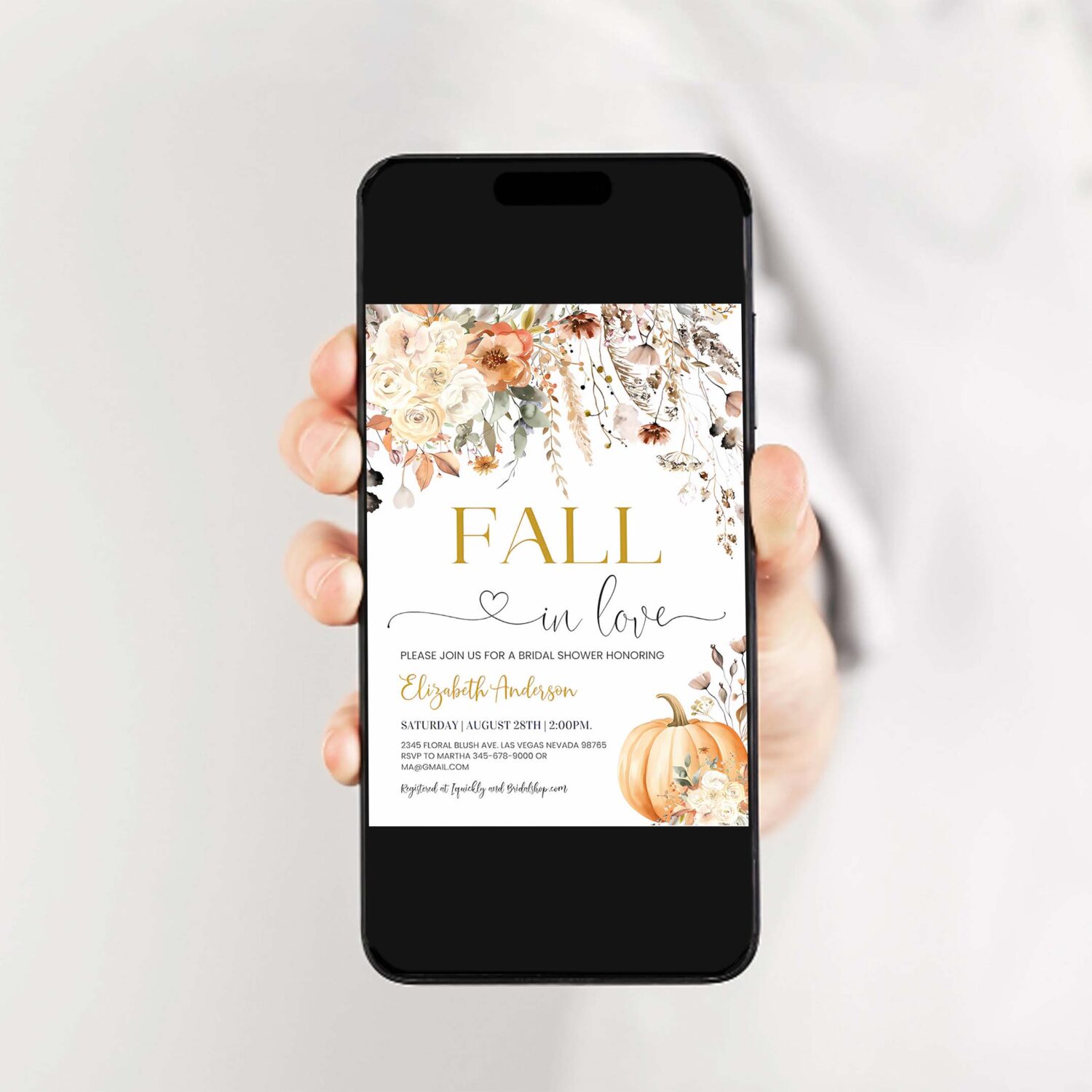 Fall in love bridal shower invitation editable fall floral bridal shower invite bridal brunch 2