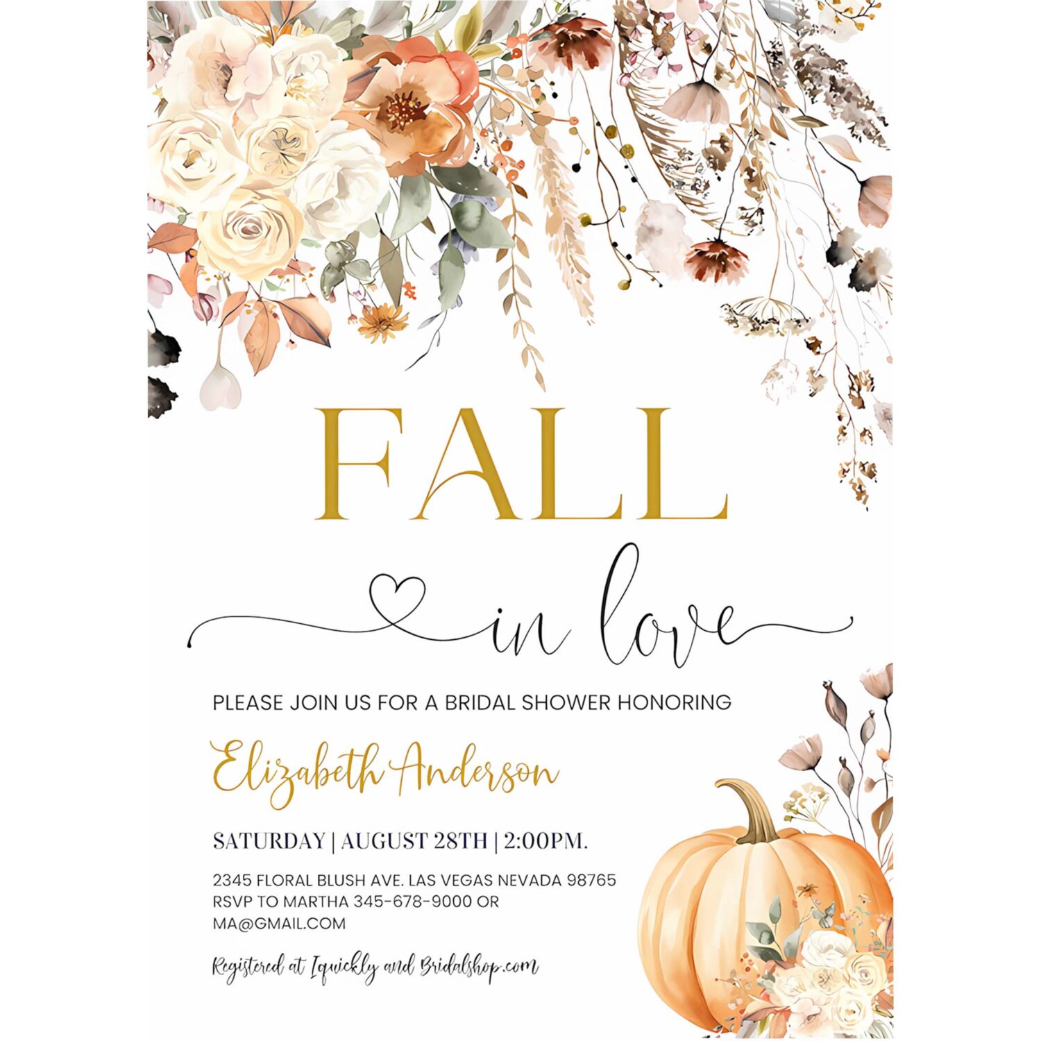 Fall in love bridal shower invitation editable fall floral bridal shower invite bridal brunch 4