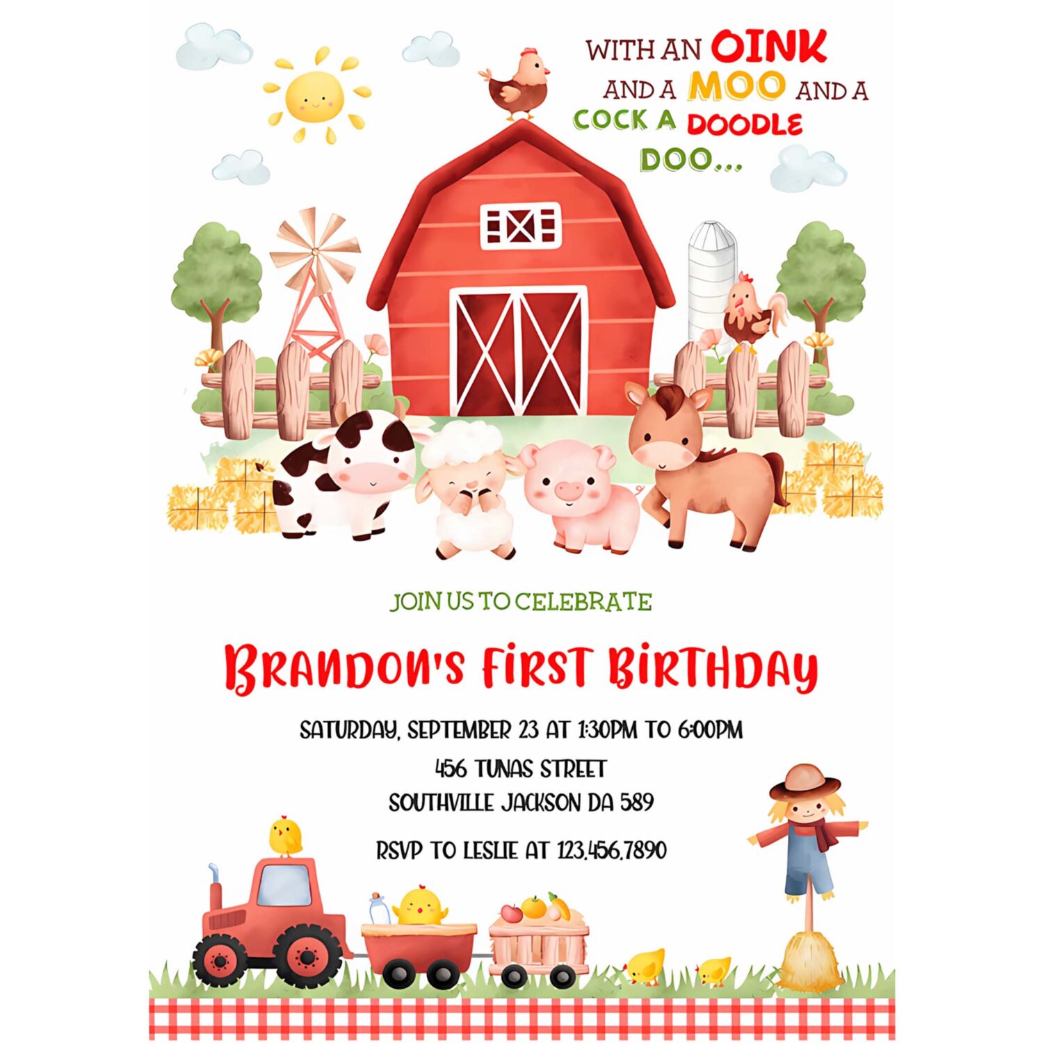 Farm birthday invitation template farm animals birthday invitation farm thank you tag barnyard invitation farm invitation 4