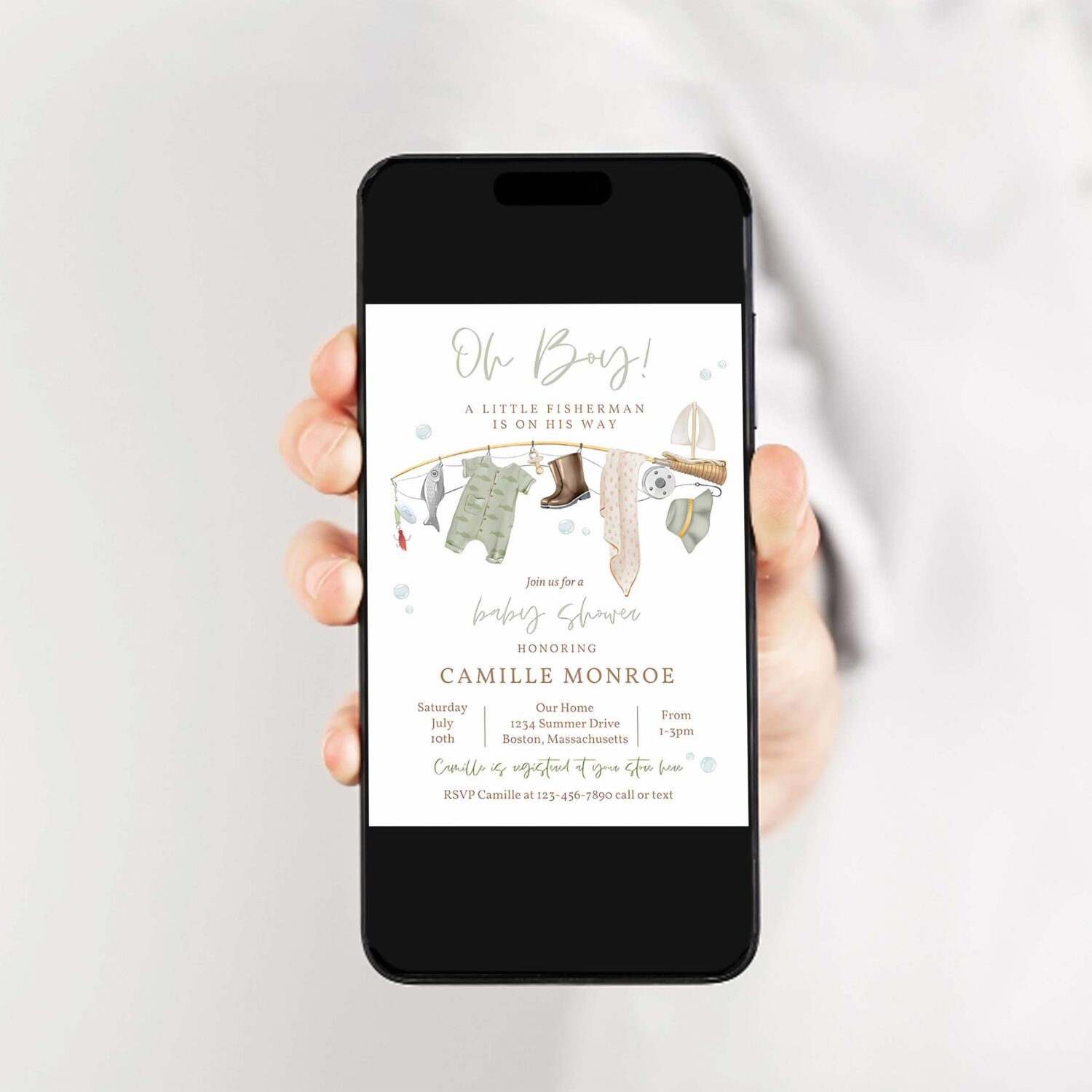Fishing baby shower invitation a little fisherman is on the way baby shower invite boy fisherman baby shower 2