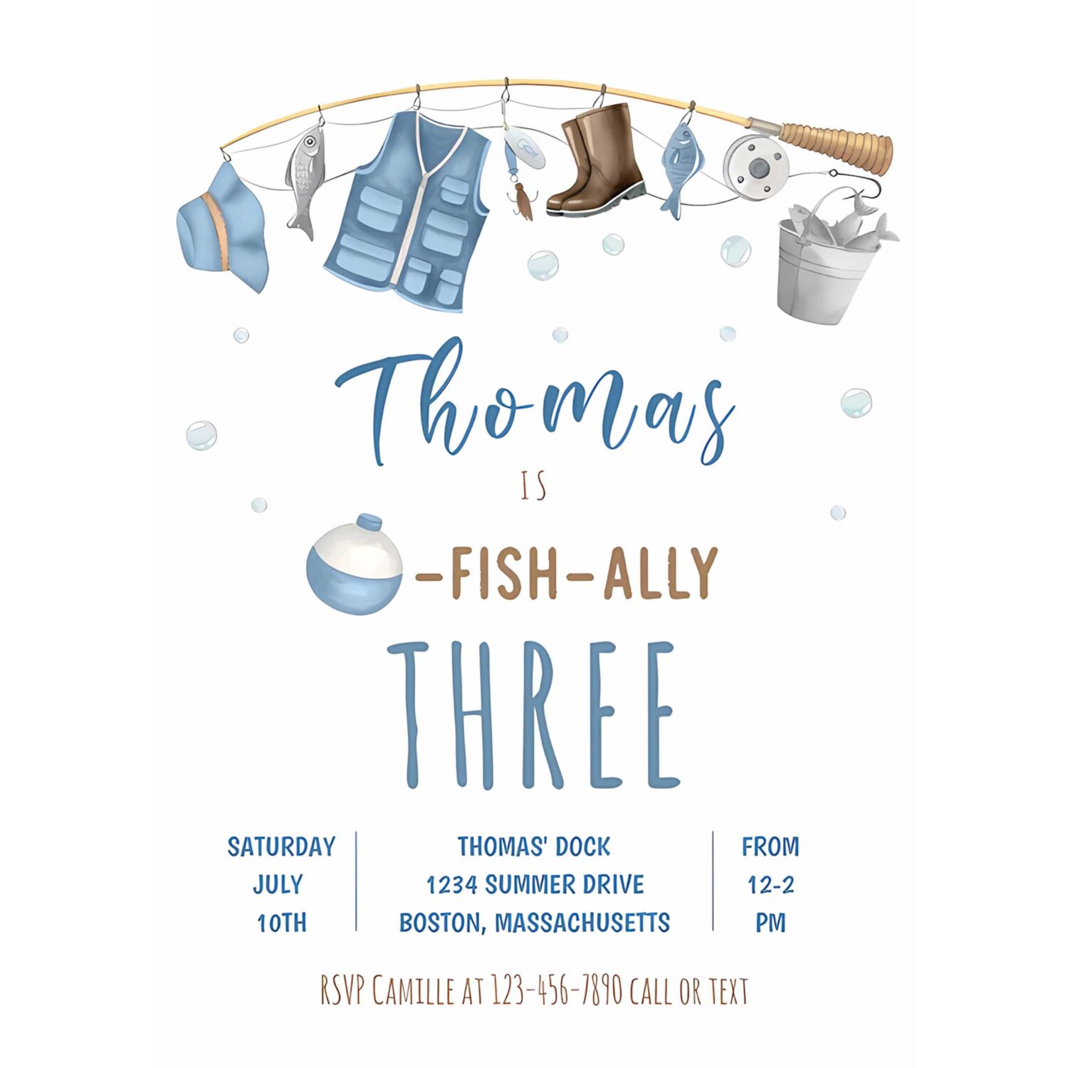 Fishing birthday party boy o fish ally birthday invitation i95v 4