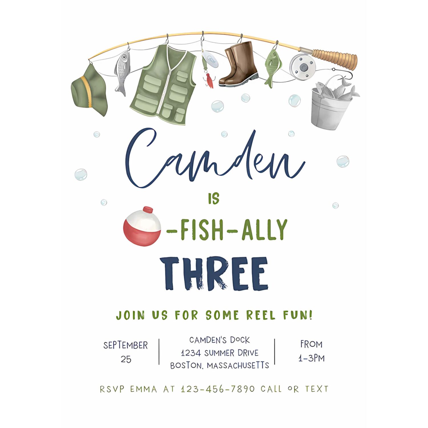 Fishing birthday party invitation o fish ally any age birthday party fisherman party gone fishing party 4