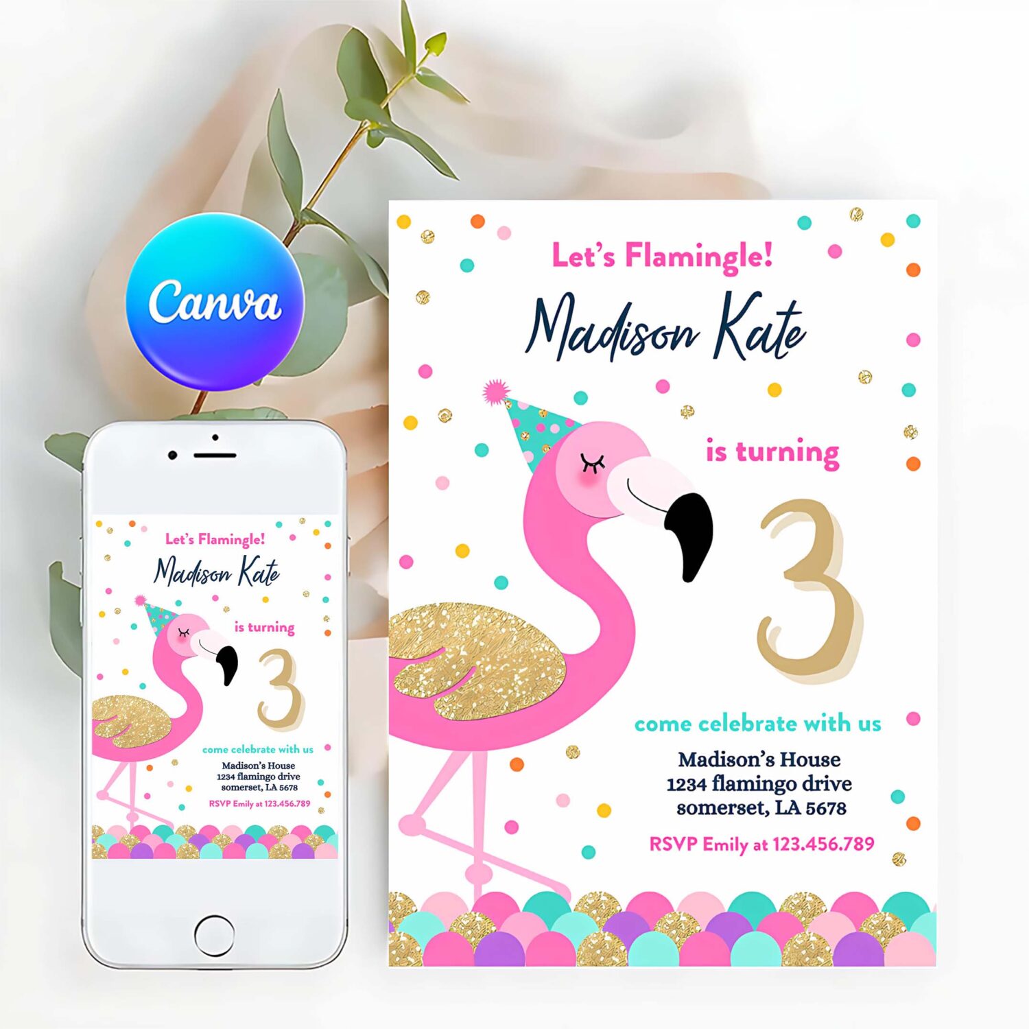Flamingo birthday invitation flamingo invitation flamingo pool party invitation flamingo party luau party