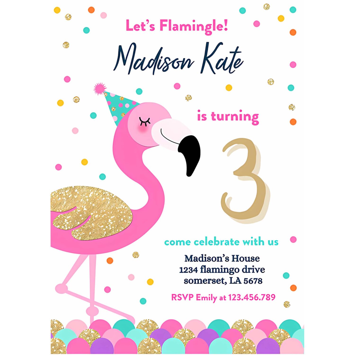 Flamingo birthday invitation flamingo invitation flamingo pool party invitation flamingo party luau party 4