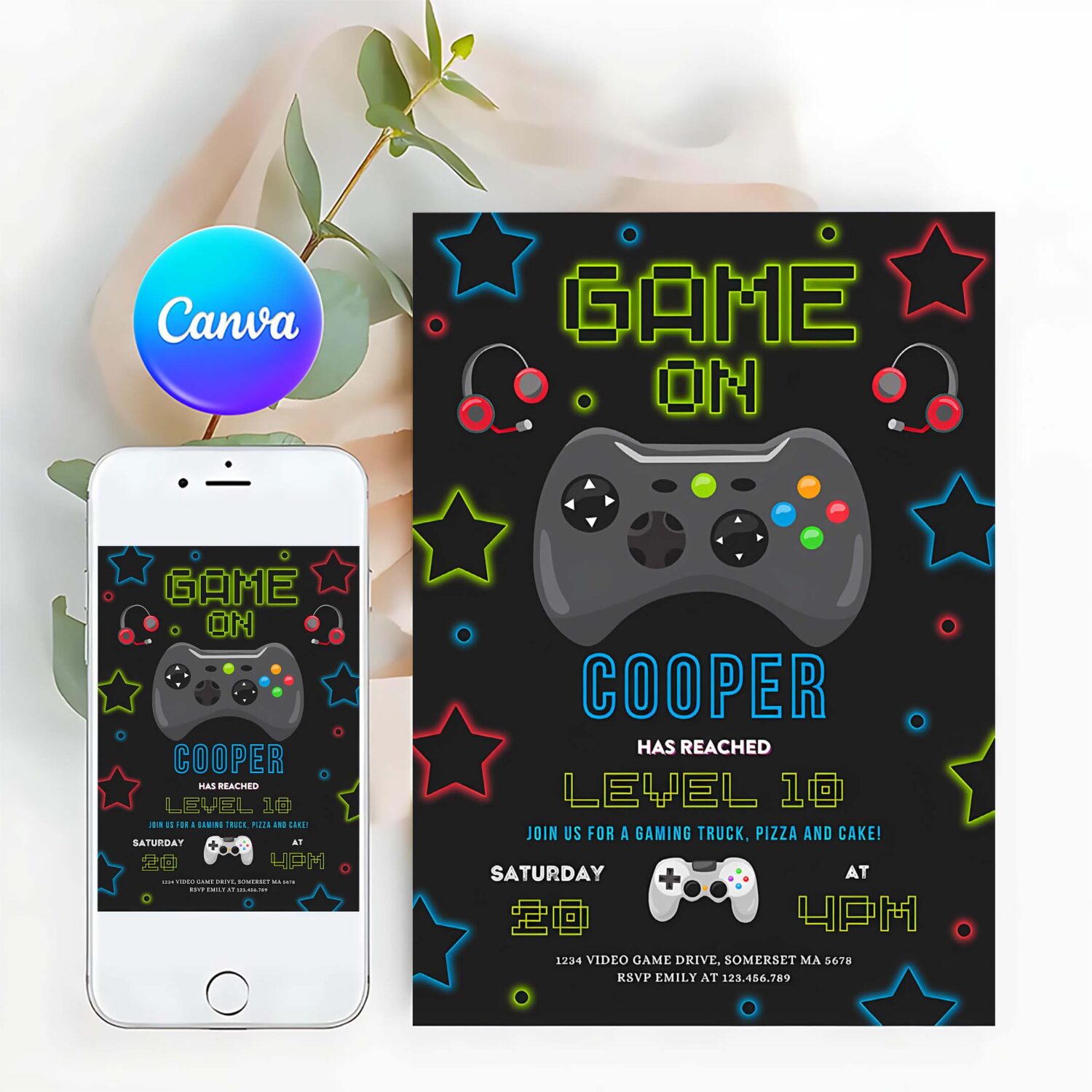 Gaming invitation video game invitation video game birthday invitation gaming birthday party video gaming