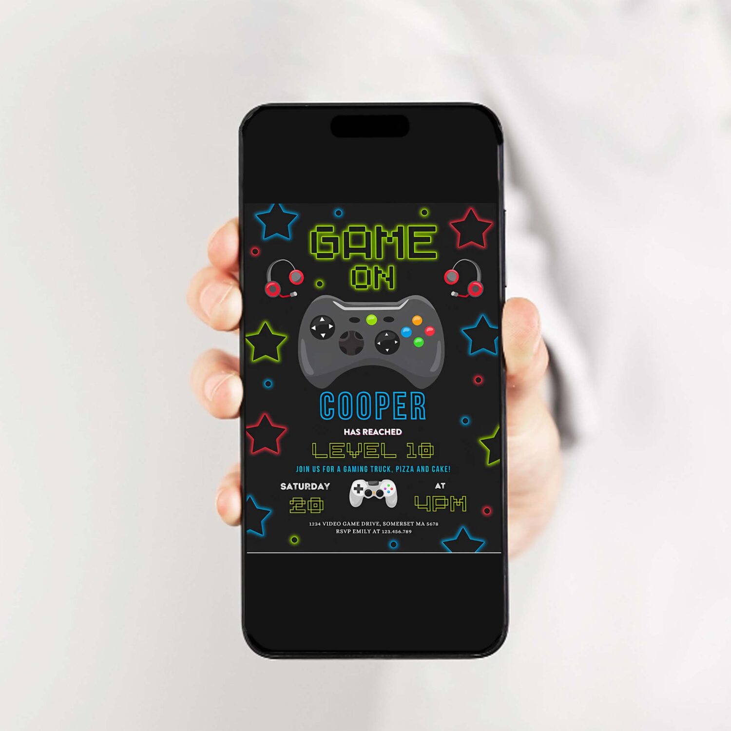 Gaming invitation video game invitation video game birthday invitation gaming birthday party video gaming 2