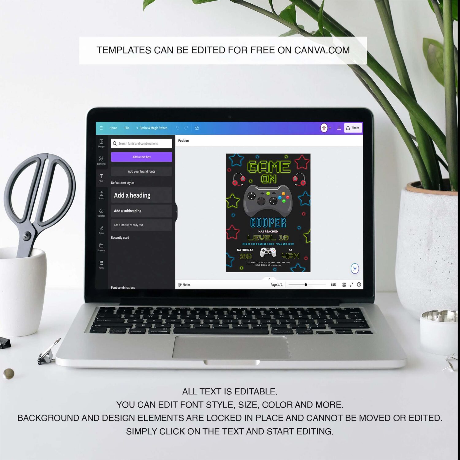 Gaming invitation video game invitation video game birthday invitation gaming birthday party video gaming 3