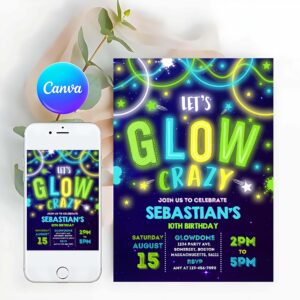 Glow Birthday Invitation