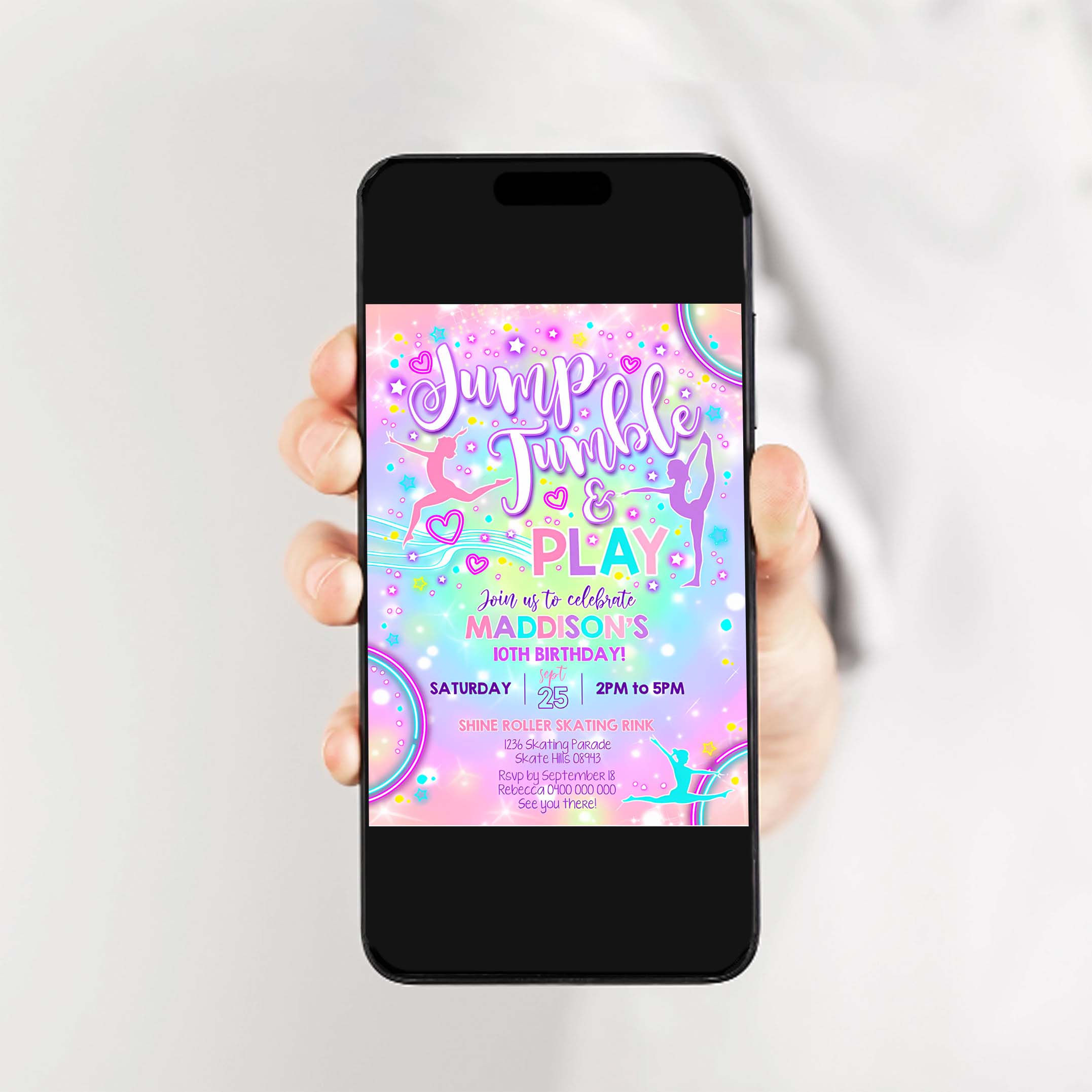 Gymnastics Party Invitation Gymnastics Party Gymnastics Invitation