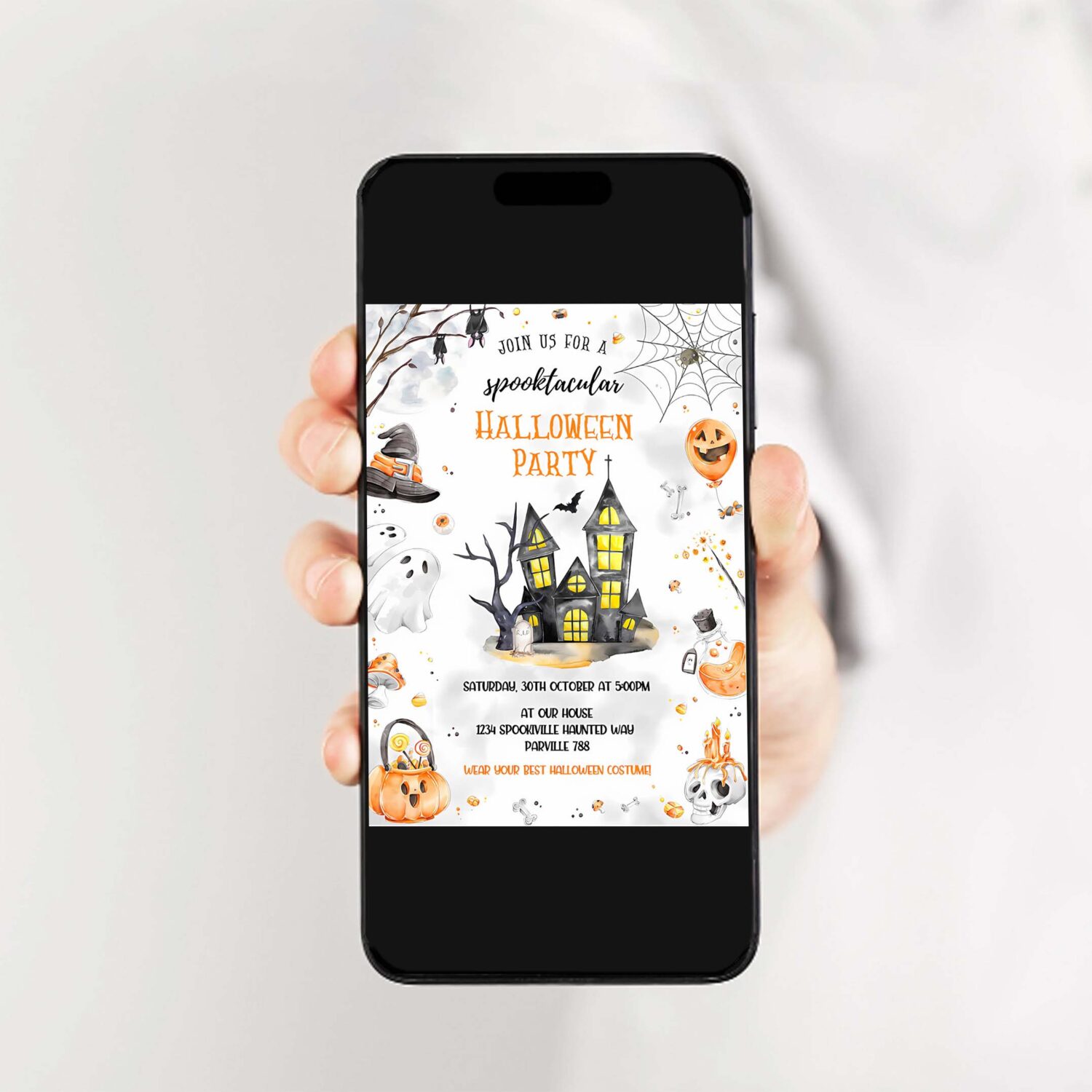 Halloween invitation halloween party invitation halloween birthday invitation halloween horror invitation 2