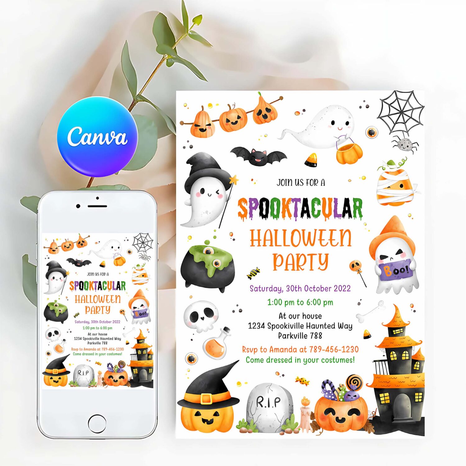 Halloween invitation halloween party invitation halloween birthday invitation halloween invitation
