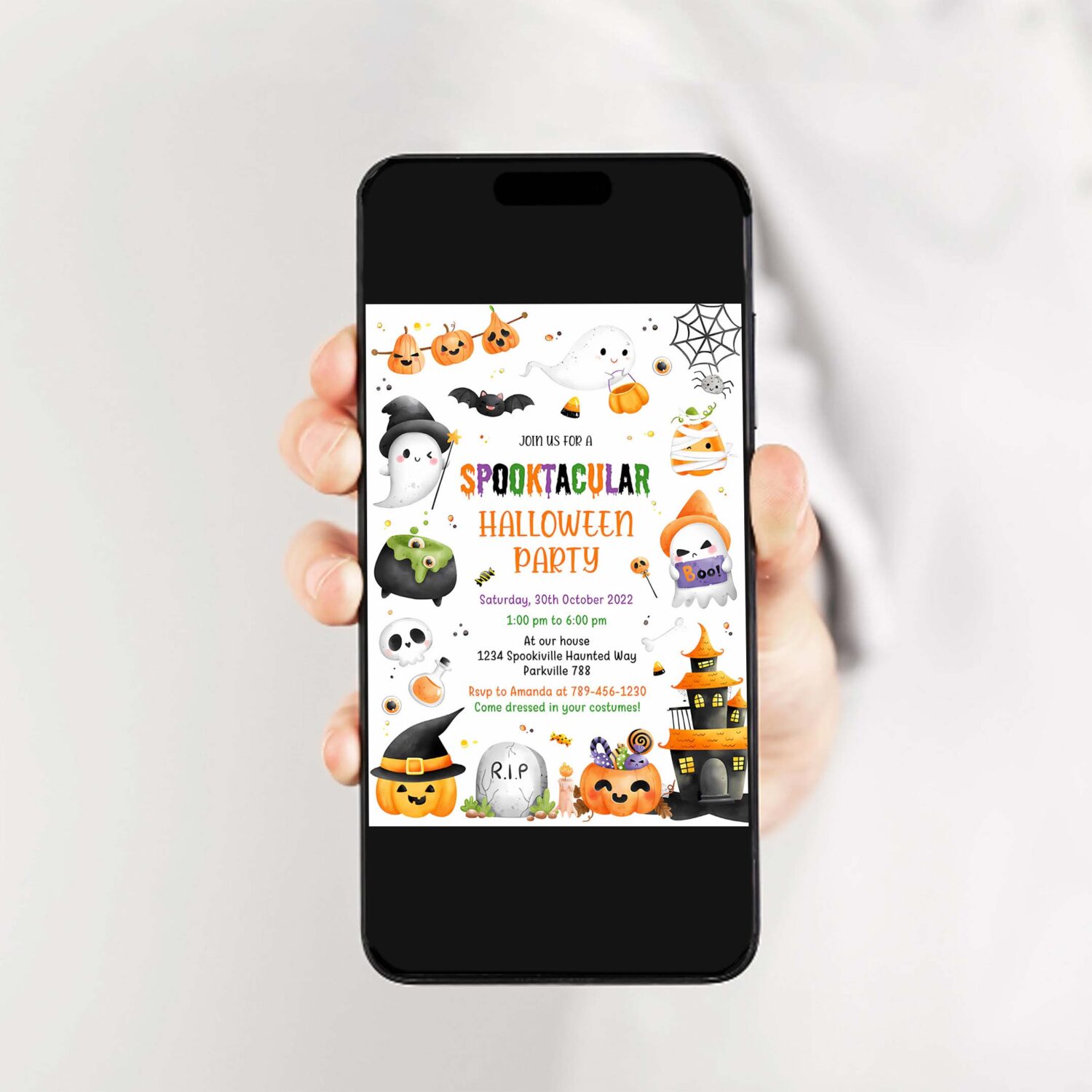 Halloween invitation halloween party invitation halloween birthday invitation halloween invitation 2