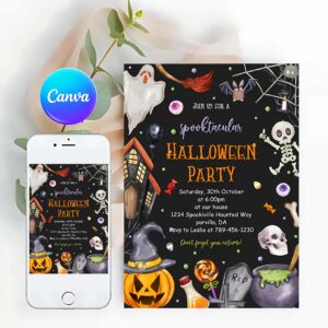 Halloween Invitation, Halloween Party Invitation, Halloween Party Invitation, Halloween Birthday Invitation, Halloween Invitation