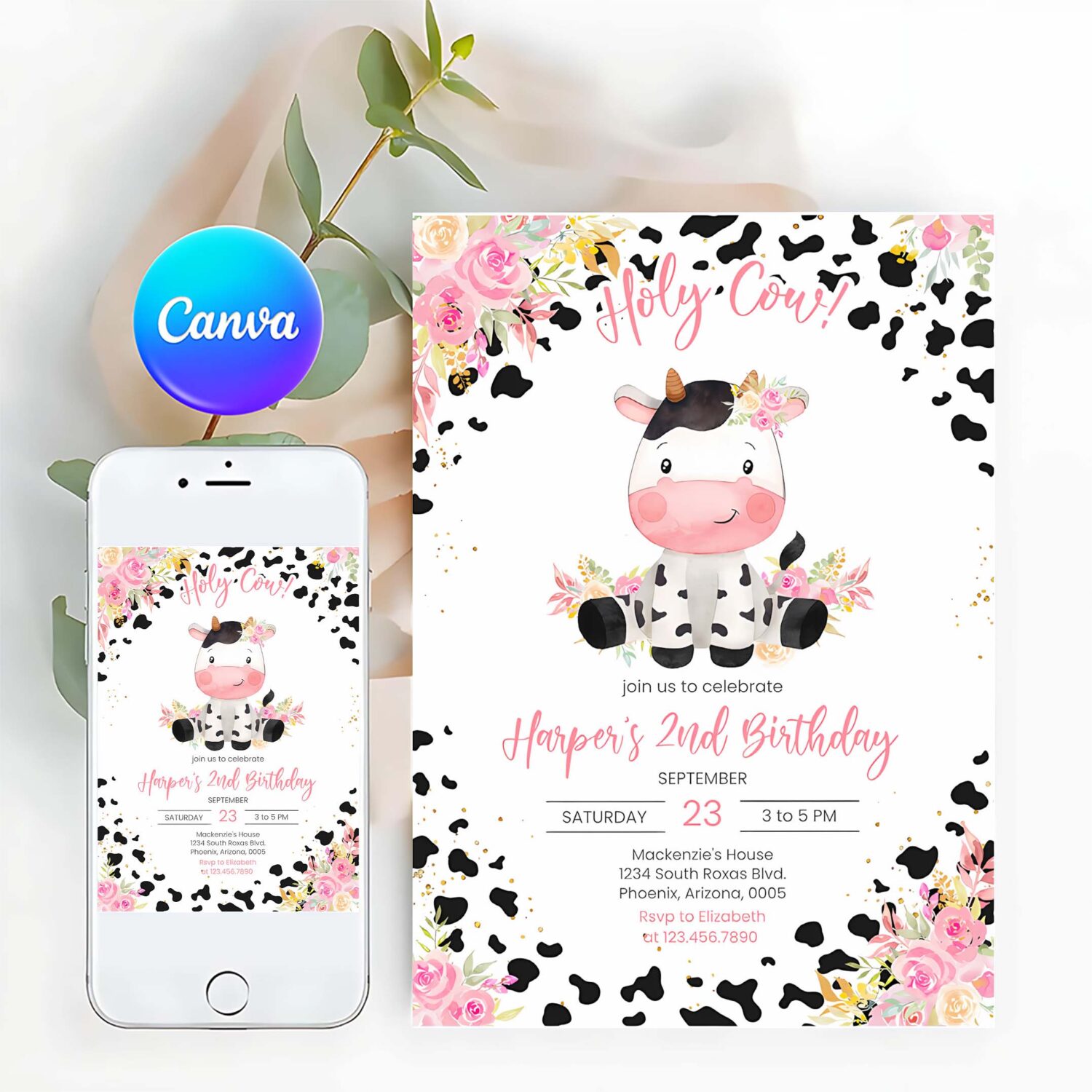 Holy cow birthday invitation template printable holy cow birthday invitation editable holy cow invitation
