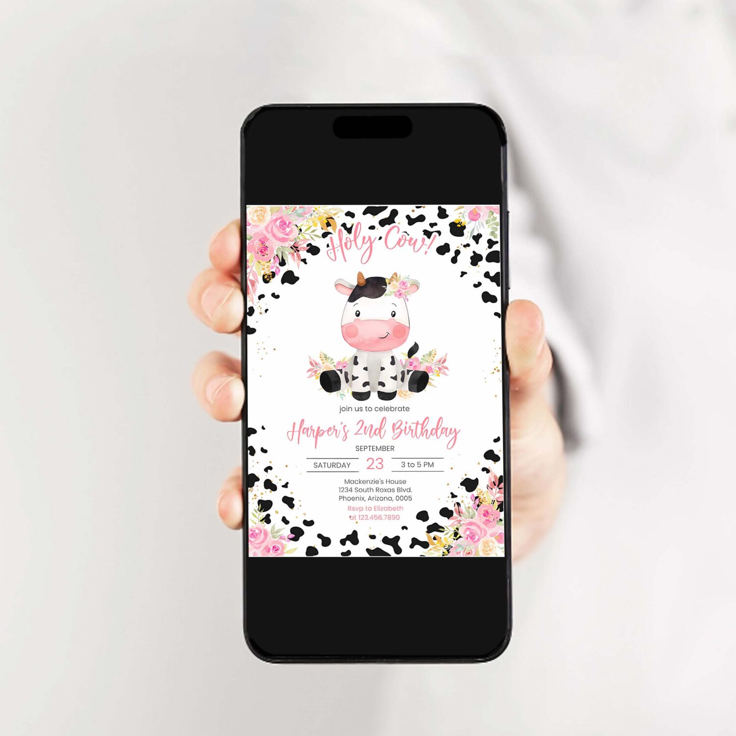 Holy cow birthday invitation template printable holy cow birthday invitation editable holy cow invitation 2