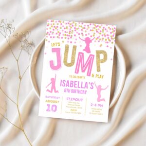 Jump invitation jump birthday invitation trampoline party bounce house party jump party lets jump party 1
