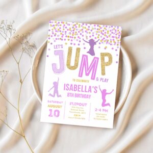 Jump invitation jump birthday invite trampoline party bounce house party jump party lets jump party 1