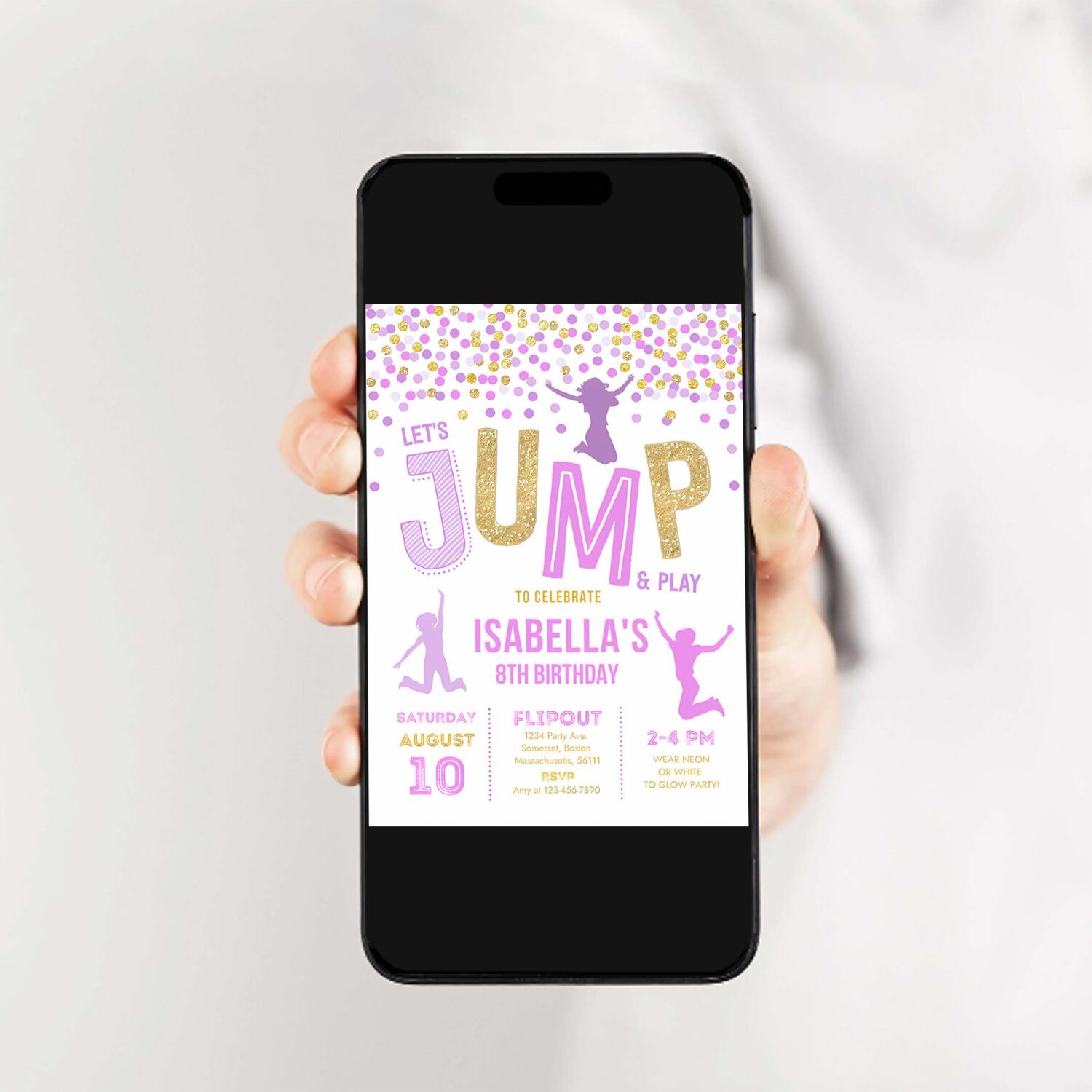 Jump invitation jump birthday invite trampoline party bounce house party jump party lets jump party 2