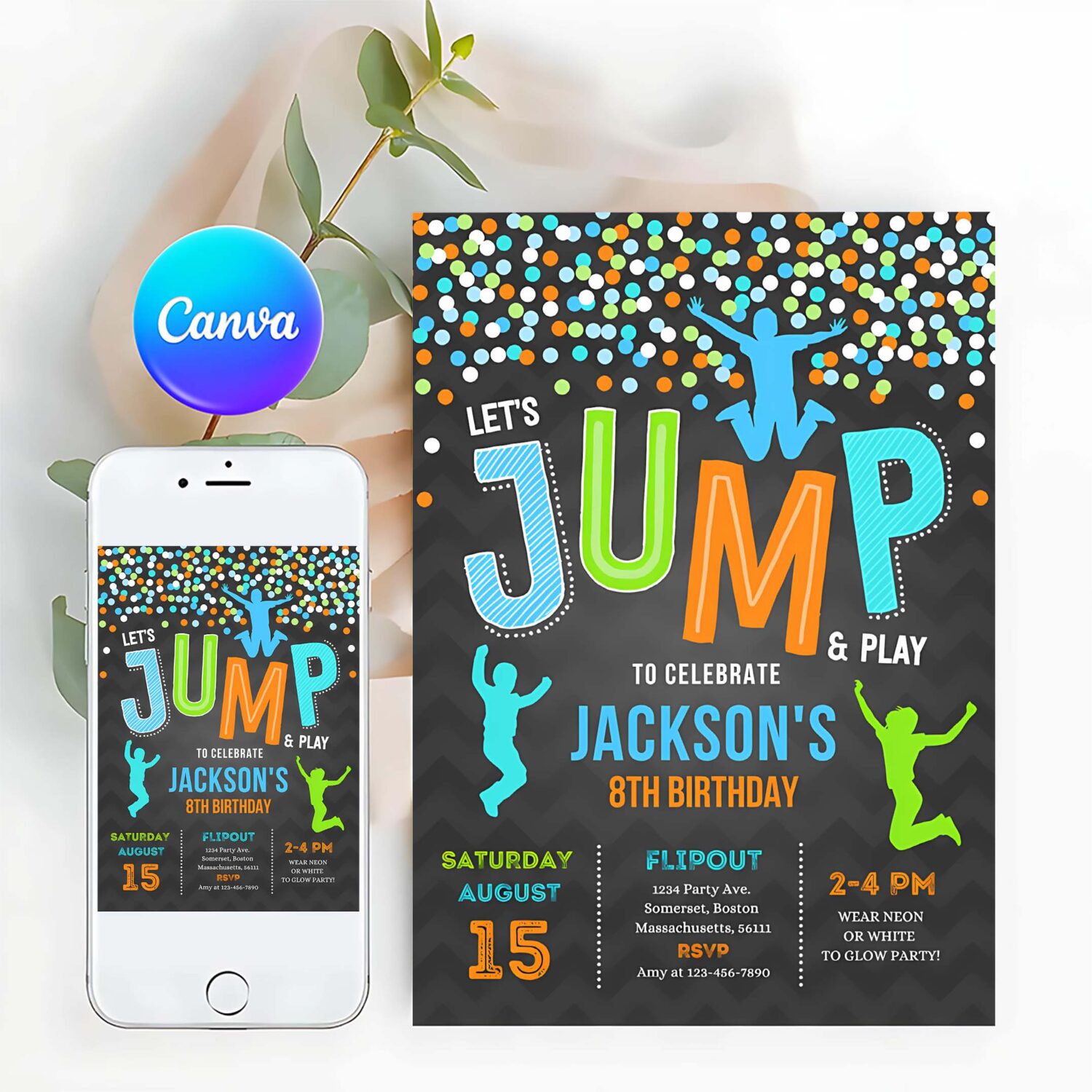 Jump invitation jump invitation trampoline party bounce house party jump party lets jump party