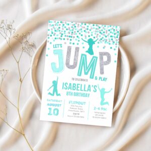 Jump invitation jump party invitation trampoline party bounce house party jump party lets jump party 1