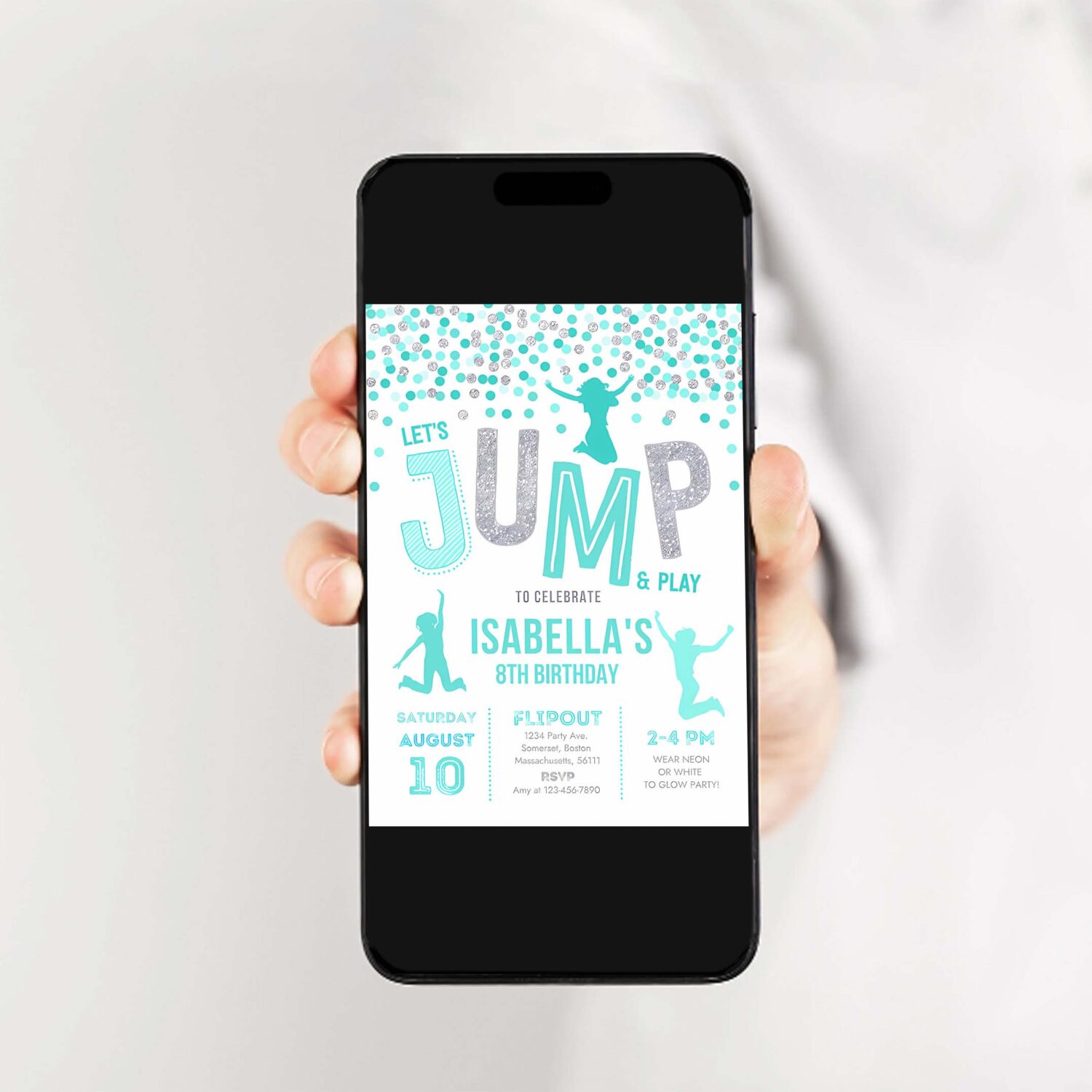 Jump invitation jump party invitation trampoline party bounce house party jump party lets jump party 2