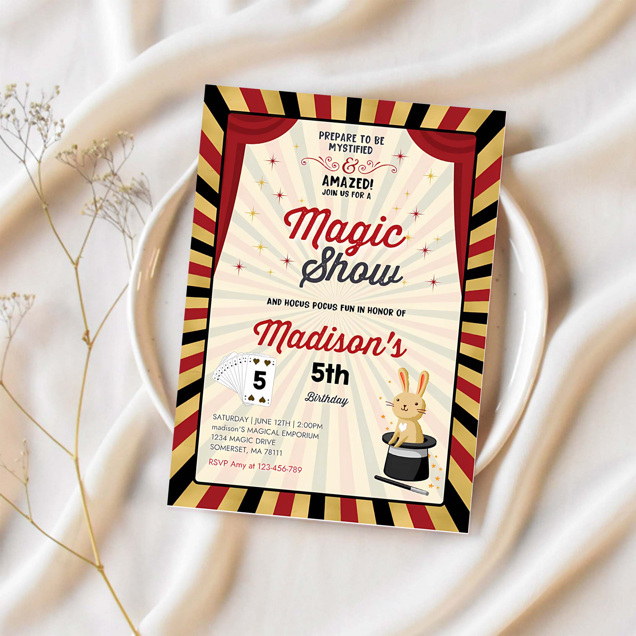 Magician Invitation Magician Birthday Invitation Magic Show Party Magic Show Birthday Magician Party