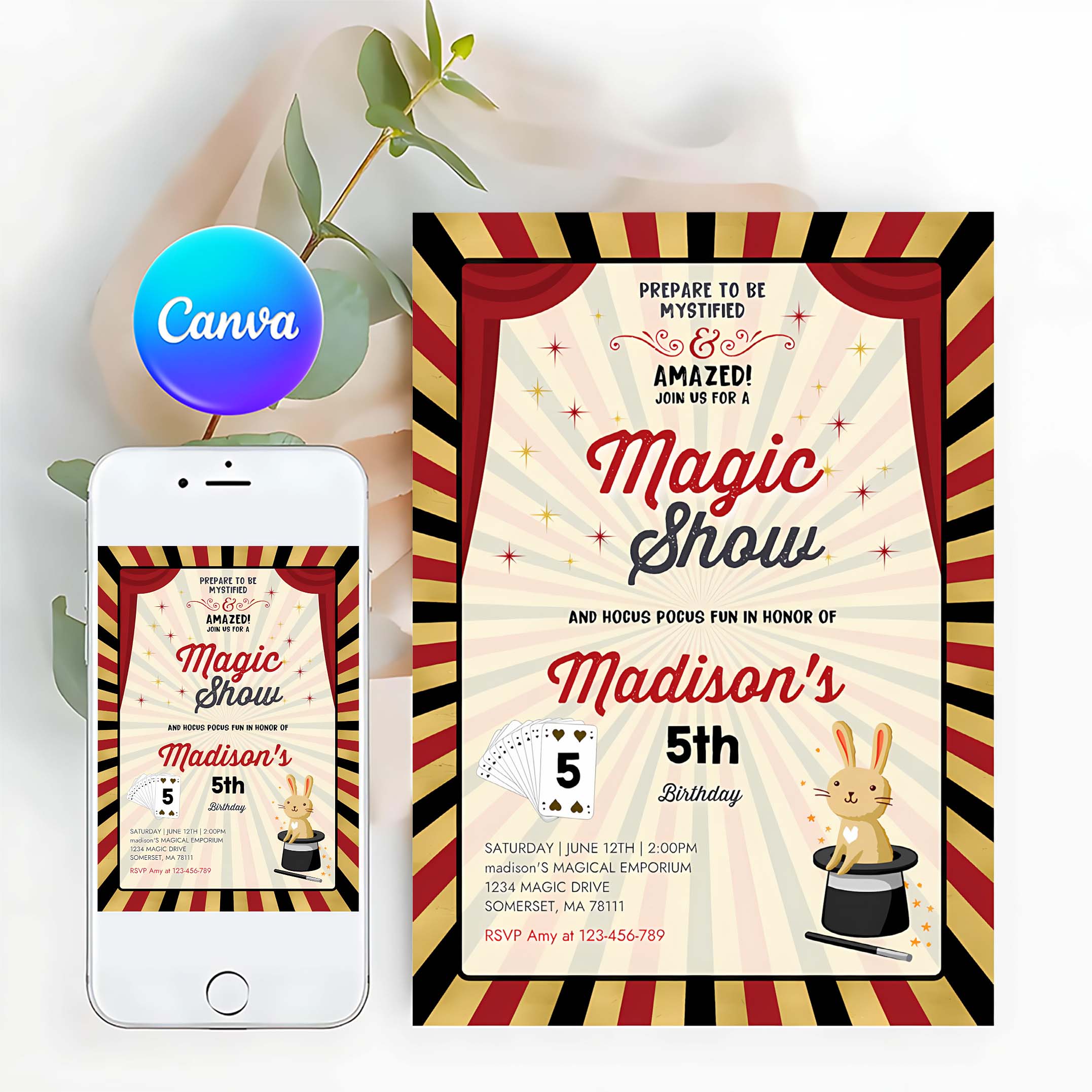 Magician Invitation Magician Birthday Invitation Magic Show Party Magic Show Birthday Magician Party