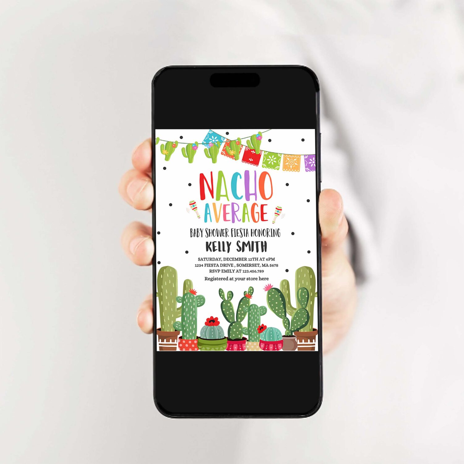 Nacho average baby shower invitation nacho average baby shower fiesta nacho baby shower cactus baby shower 2