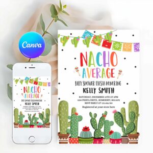 Baby Shower Invitation, Nacho Average Baby Shower Invitation