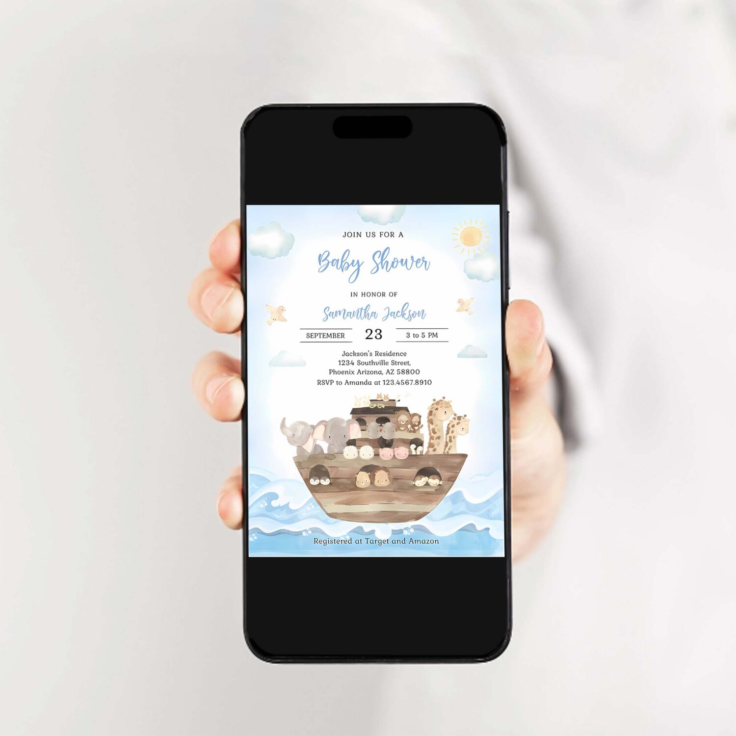 Noahs ark baby shower invitation template noahs ark baby shower invitation 2