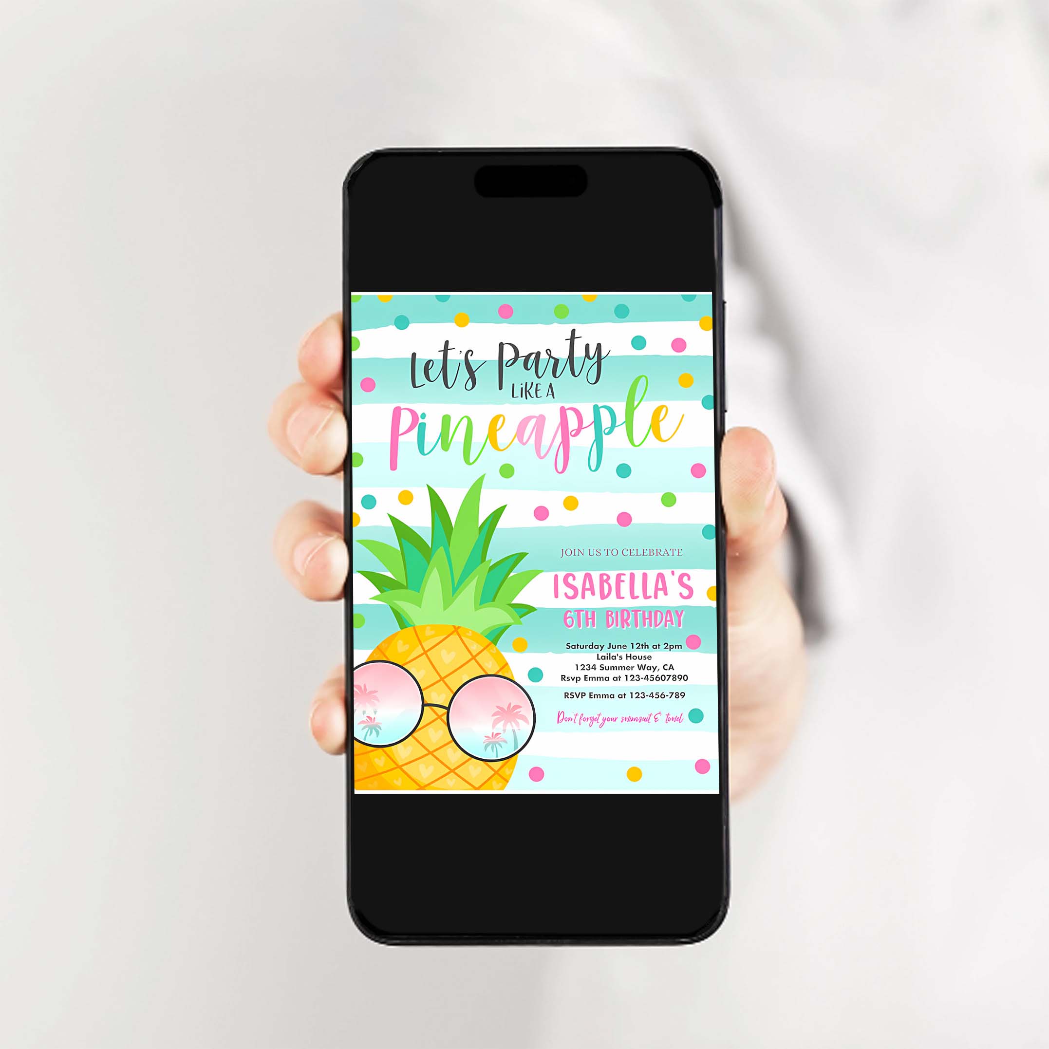 Party Like A Pineapple Invitation Tropical Pineapple Invitation Tropical Hawaiian Luau Pineapple Pool Party