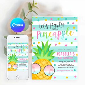 Party Like A Pineapple Invitation