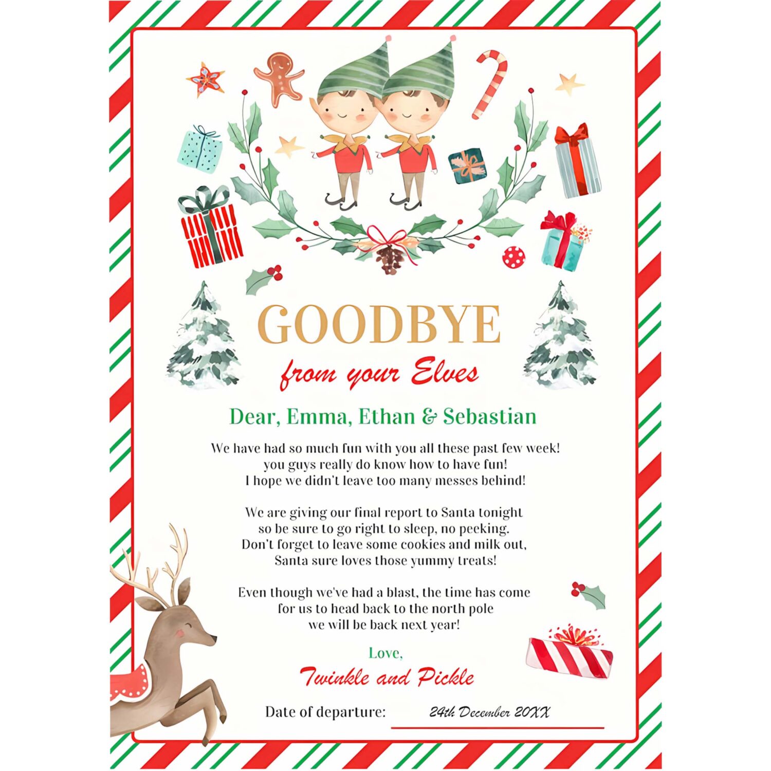Personalized elves goodbye letter elf holiday card a83c 4