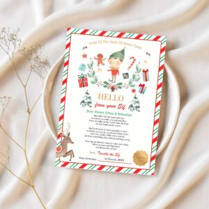 Personalized first time elf arrival letter n55x 1