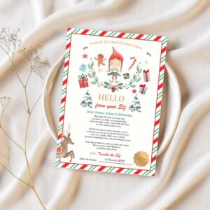 Personalized first time elf arrival letter u39z 1